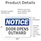 Signmission Door Opens Outward, 10 in W x Rectangle, Vinyl Decal OS-2PACK-NS-D-710-L-11517 - alternate 6